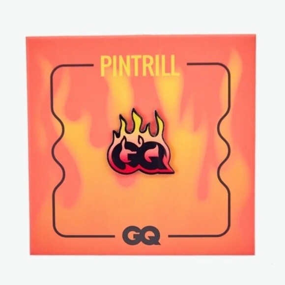 Exclusive Pintrill x GQ Enamel Fire Flames Pin - Picture 2 of 6